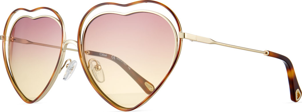 Chloe Poppy Love Heart-Shaped Sunglasses