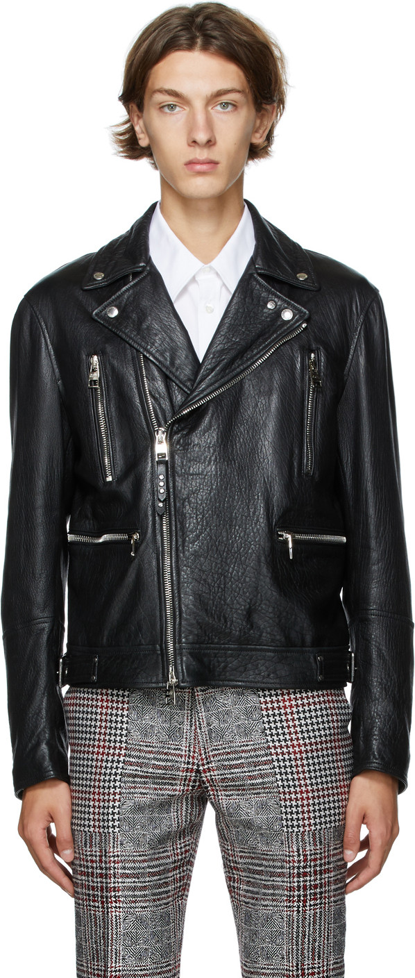 Alexander McQueen - Black Leather Biker Jacket