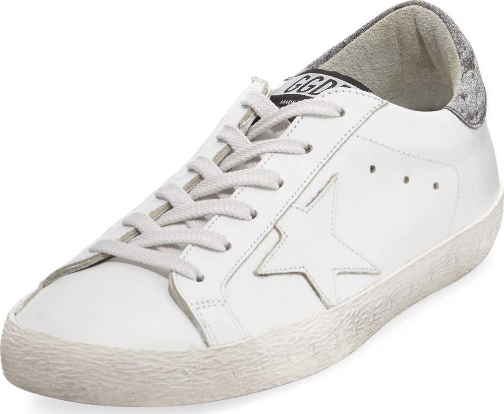 Golden Goose Deluxe Brand Glittered Leather Low-Top Sneakers