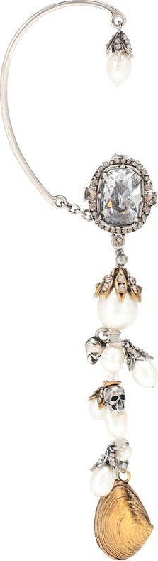 Alexander McQueen Beaded shell single earring