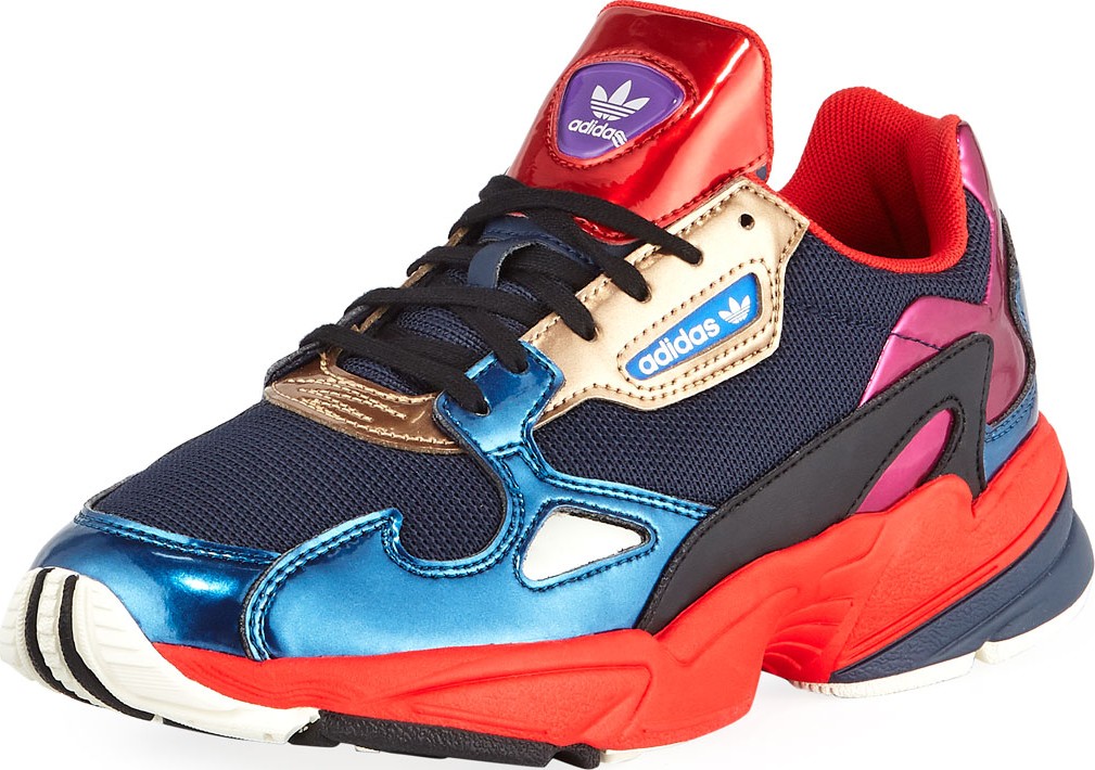 Adidas Falcon Women's Colorblock Metallic Sneakers