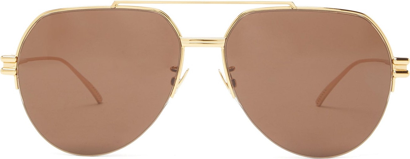 Bottega Veneta Aviator metal sunglasses
