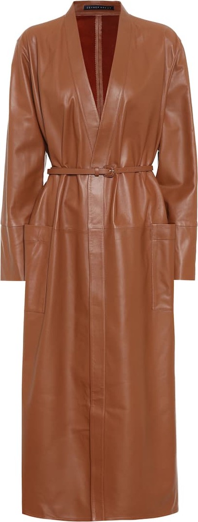 Zeynep Arcay Leather wrap dress