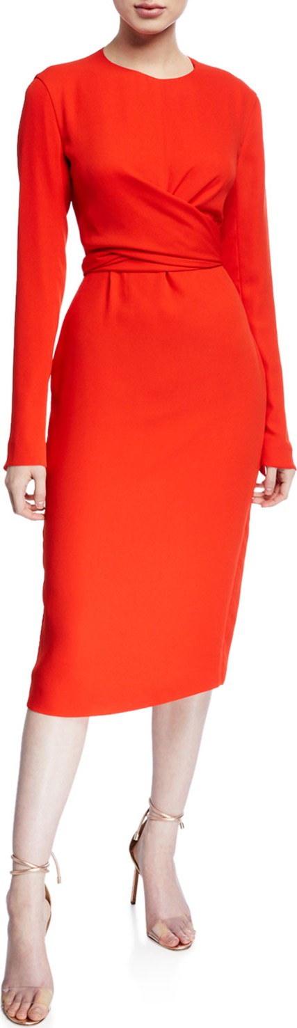 Fame and Partners The Peridot Long-Sleeve Open-Back Dress