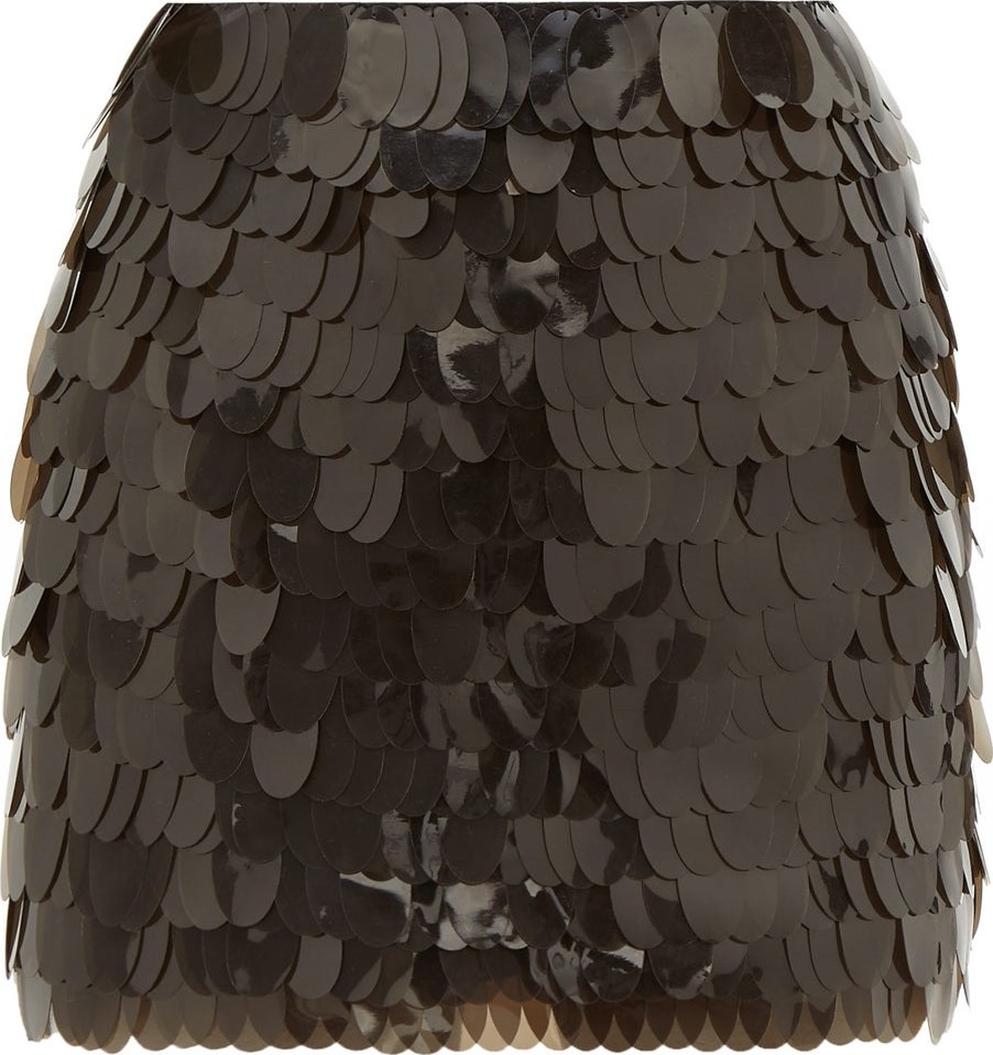 Aje Pippa sequinned silk mini skirt