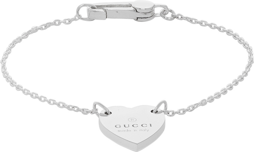 Gucci - Silver Trademark Heart Bracelet