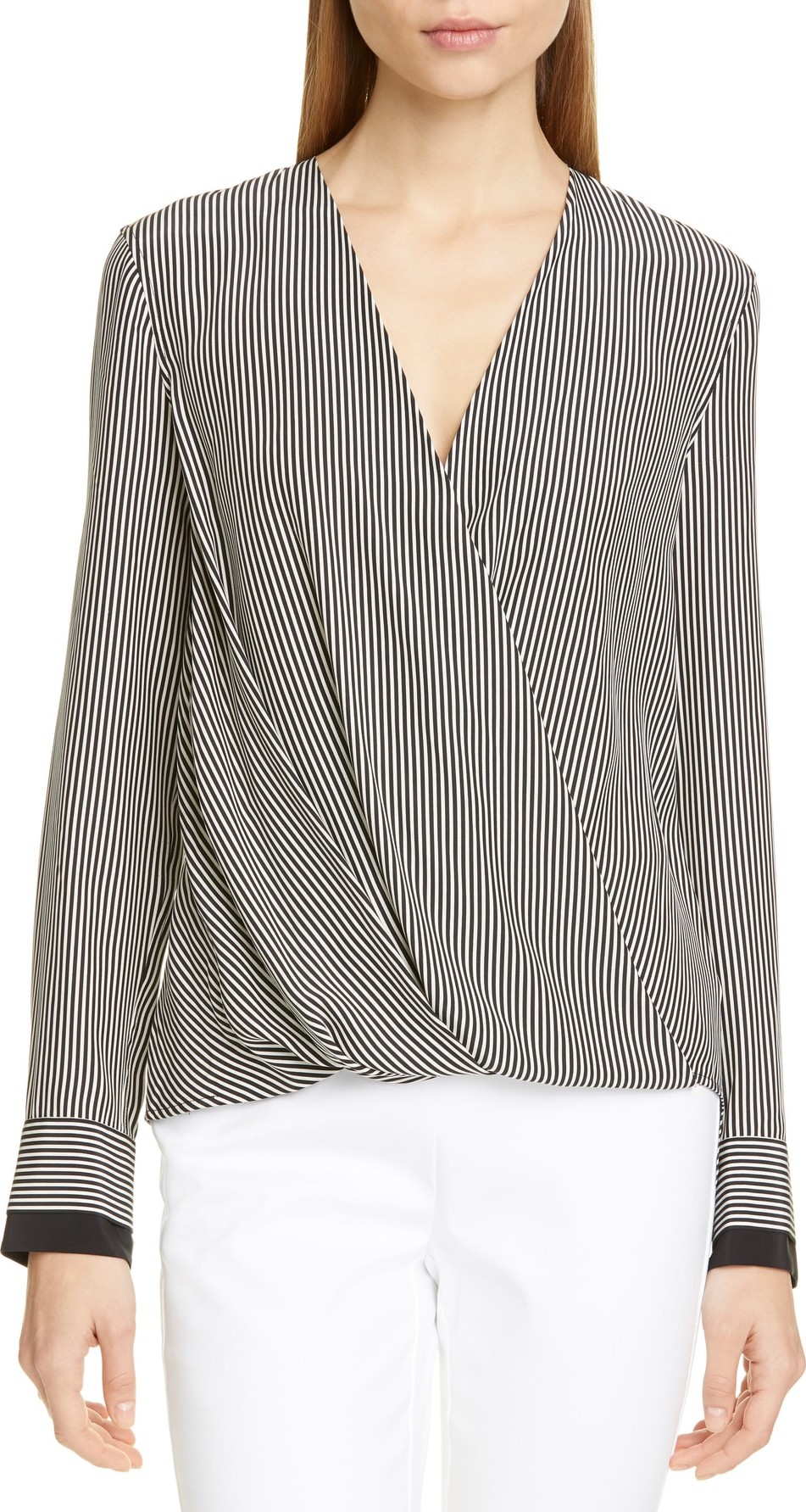 Rag & Bone Victor Stripe Silk Blouse