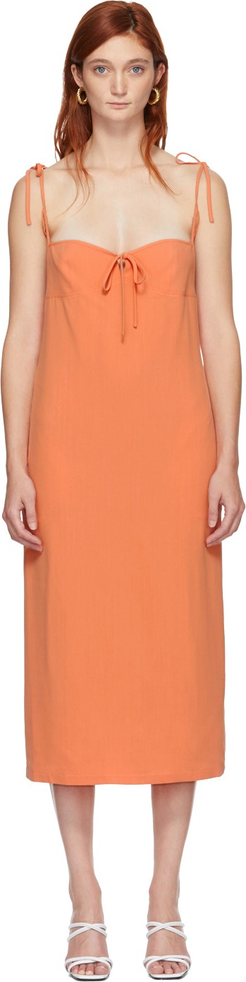Maryam Nassir Zadeh Orange Serpentine Suiting Dress