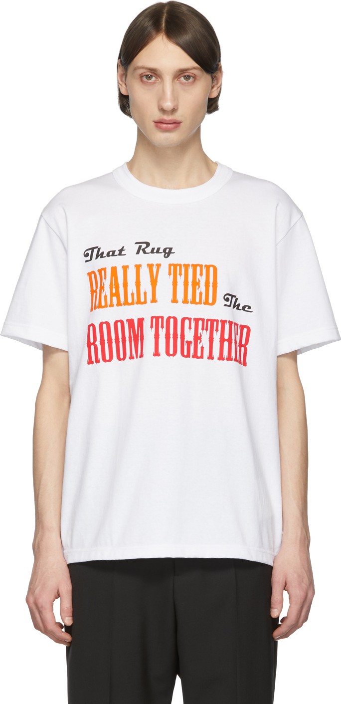 Sacai White 'The Big Lebowski' T-Shirt Sacai White 'The Big Lebowski' T-Shirt