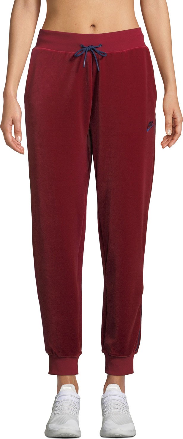 Nike Drawstring Velour Jogger Sweatpants