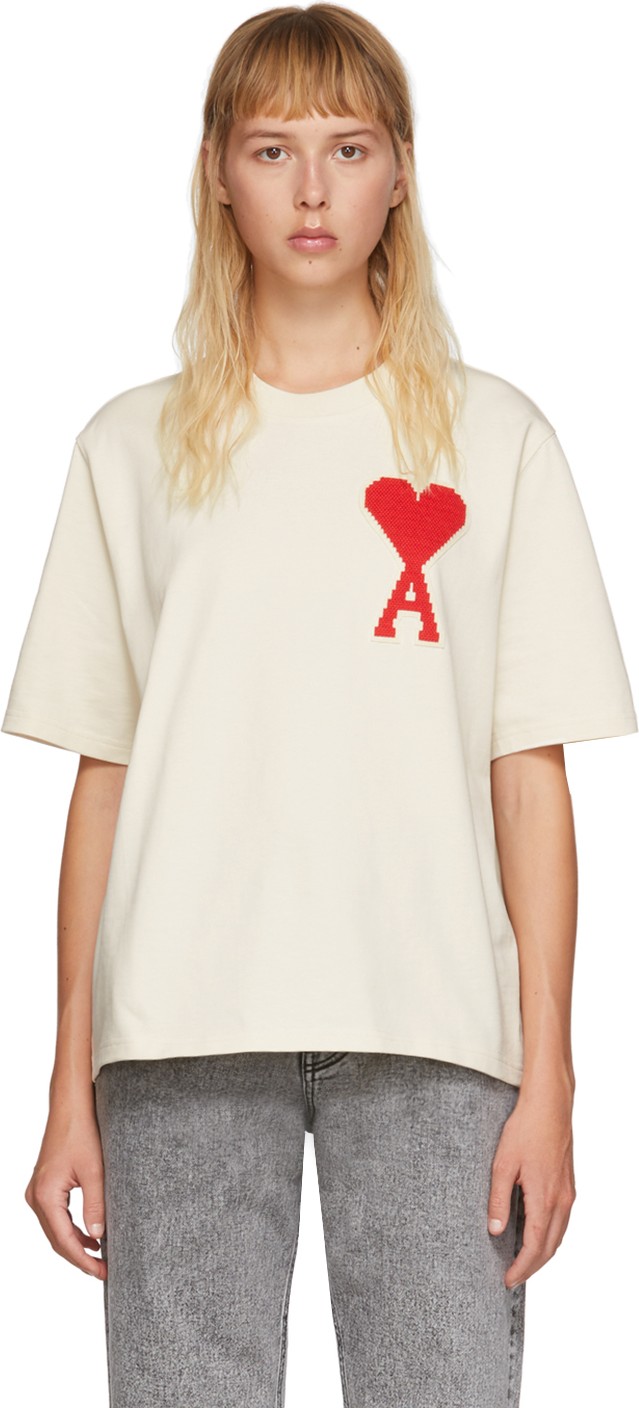 AMI Off-White Oversized Ami De Coeur T-Shirt