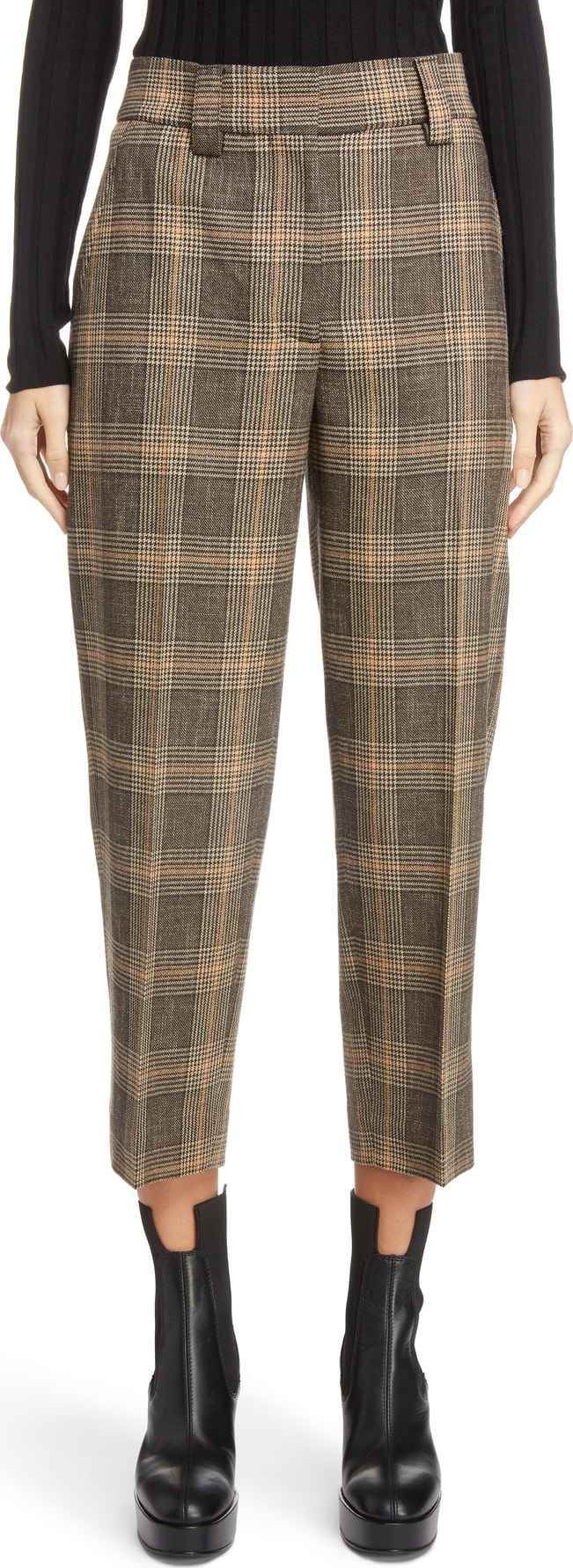 Acne Studios Check Crop Suit Pants