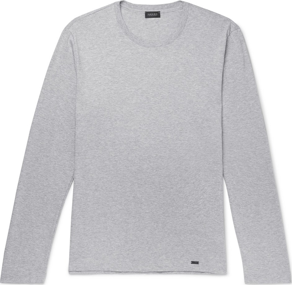 Hanro Mélange Cotton-Jersey T-Shirt