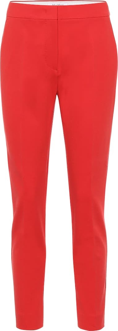Max Mara Pegno mid-rise stretch jersey pants