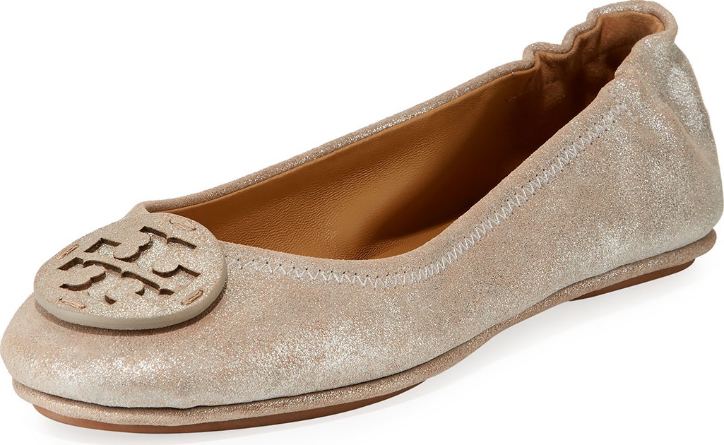 Tory Burch Minnie Travel Ballet Flats With Logo