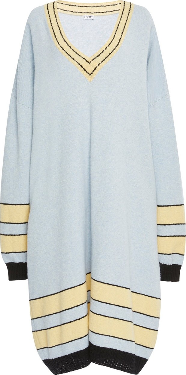 LOEWE Striped Wool Sweater Dress