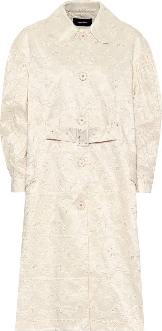 Simone Rocha Lace-taffeta duster coat