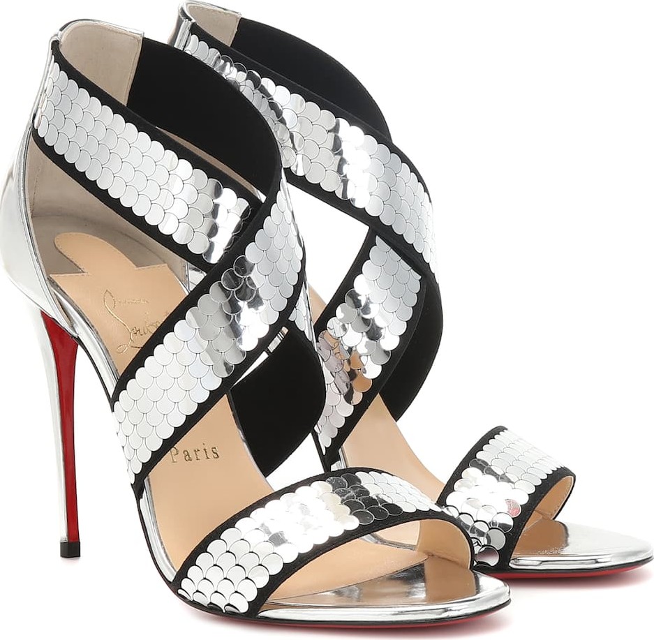 Christian Louboutin Xili 100 sequined sandals
