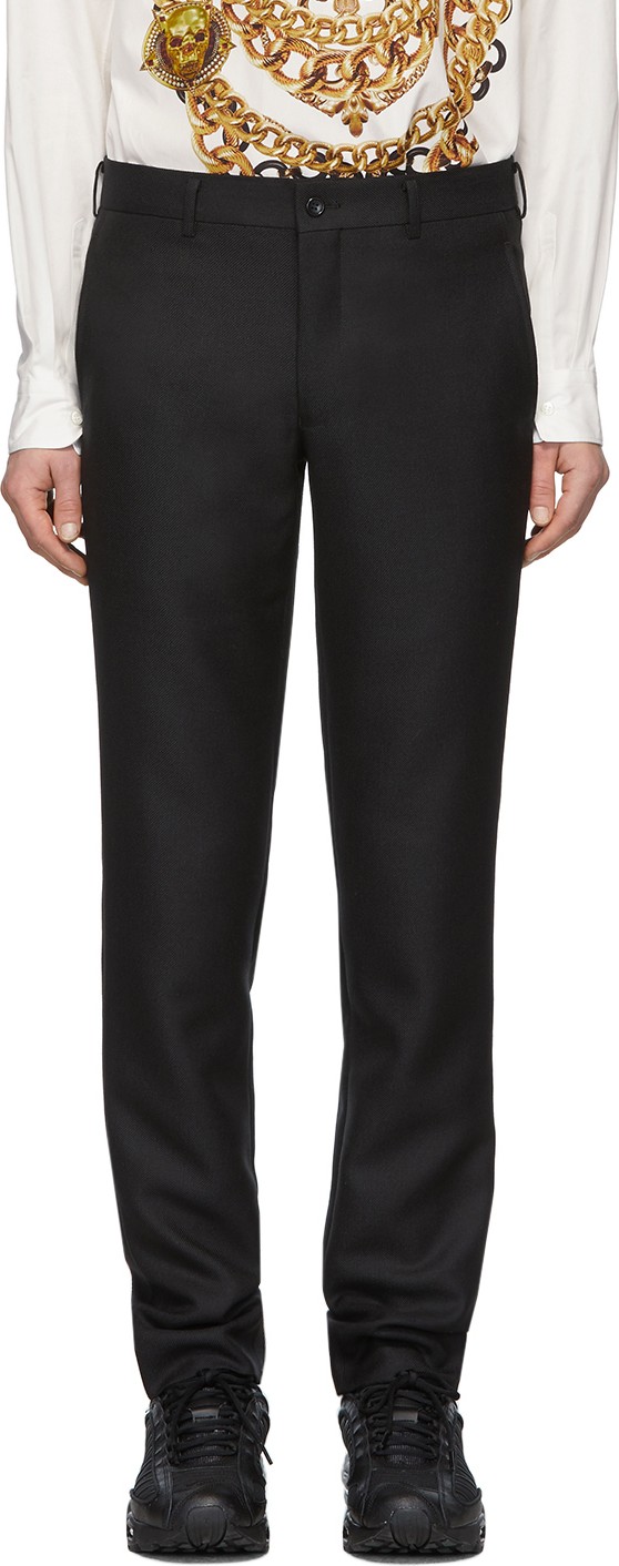 Comme Des Garçons Homme Plus Black Wool Serge Trousers