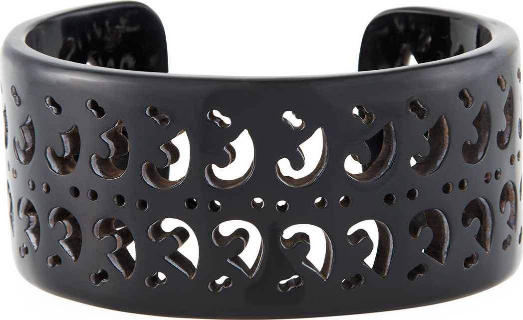 NEST Jewelry Carved Black Horn Cuff Bracelet