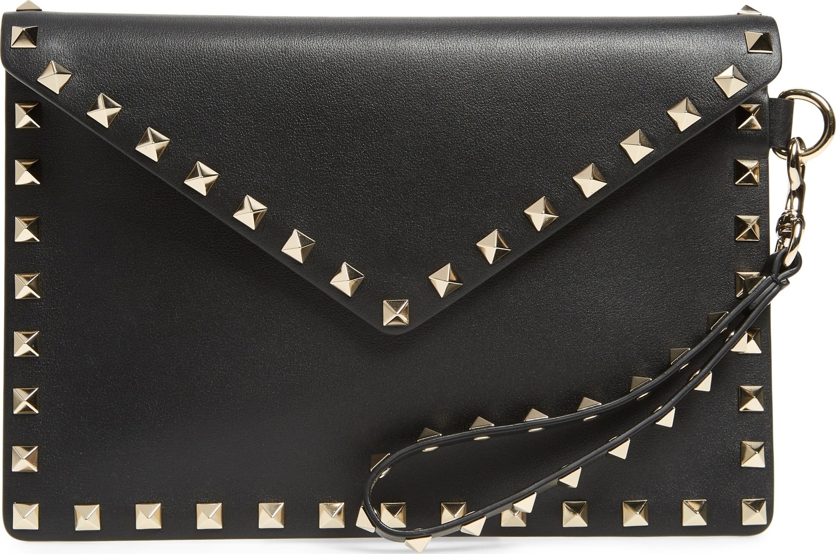 Valentino Medium Rockstud Calfskin Leather Pouch