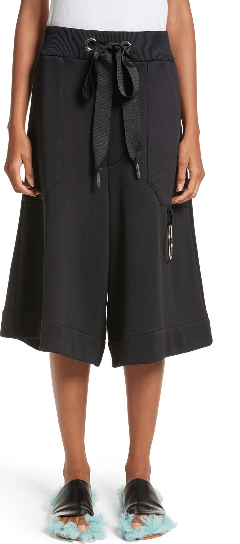 Marques'Almeida Marques'Almeida Tracksuit Wide Leg Fleece Shorts