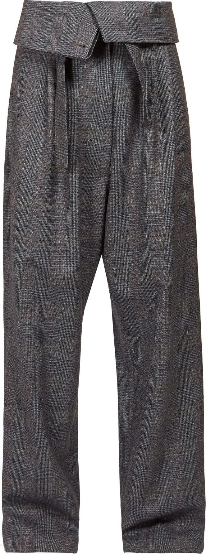 LOEWE Folded-waist twill straight-leg trousers