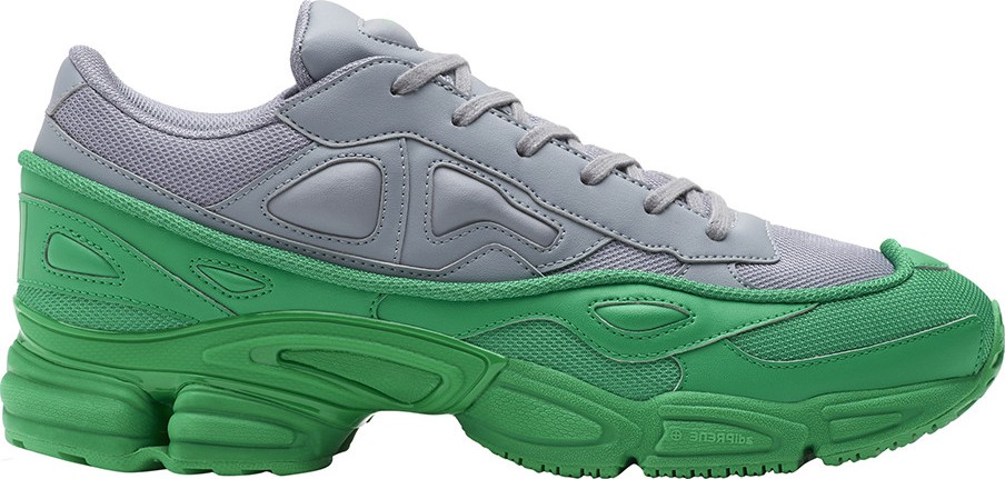 Adidas By Raf Simons Green and grey Ozweego sneakers