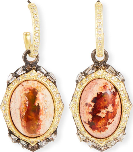 Armenta Old World Mexican Fire Opal Drop Earrings
