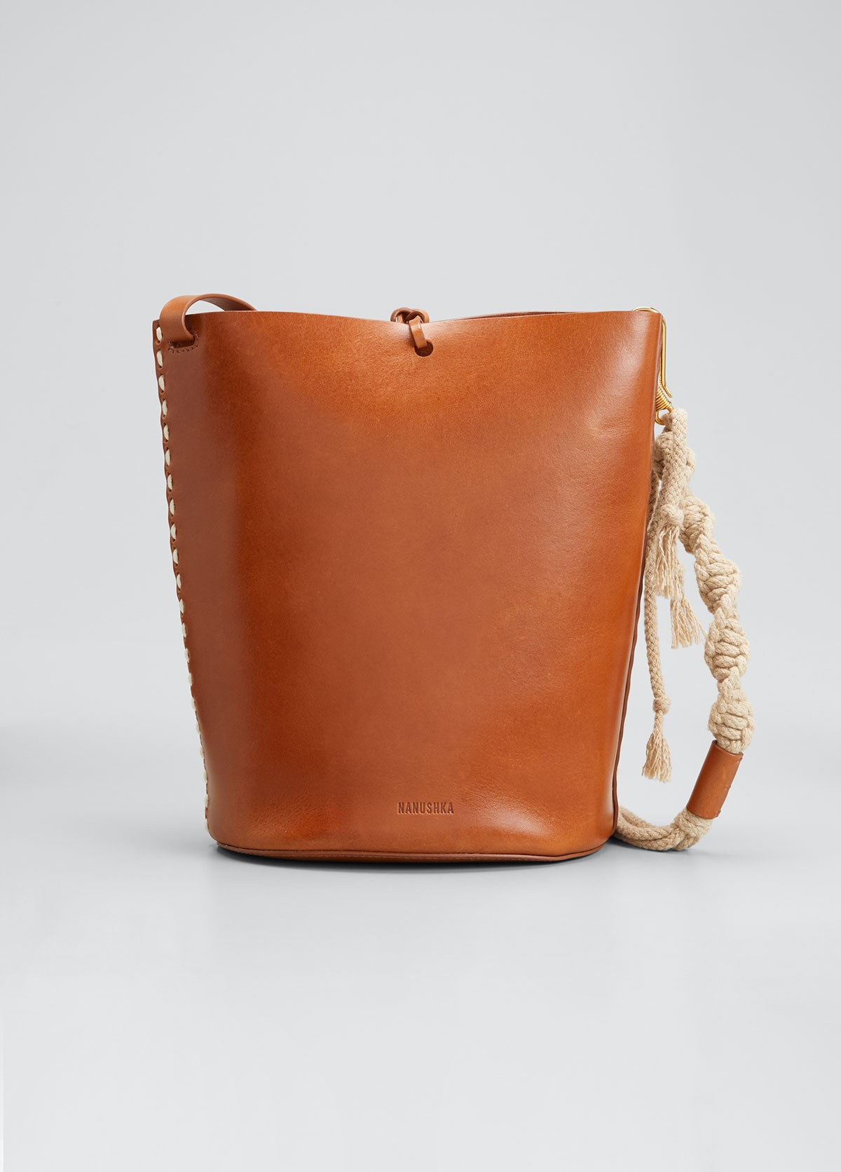 Nanushka Nia Leather Bucket Bag
