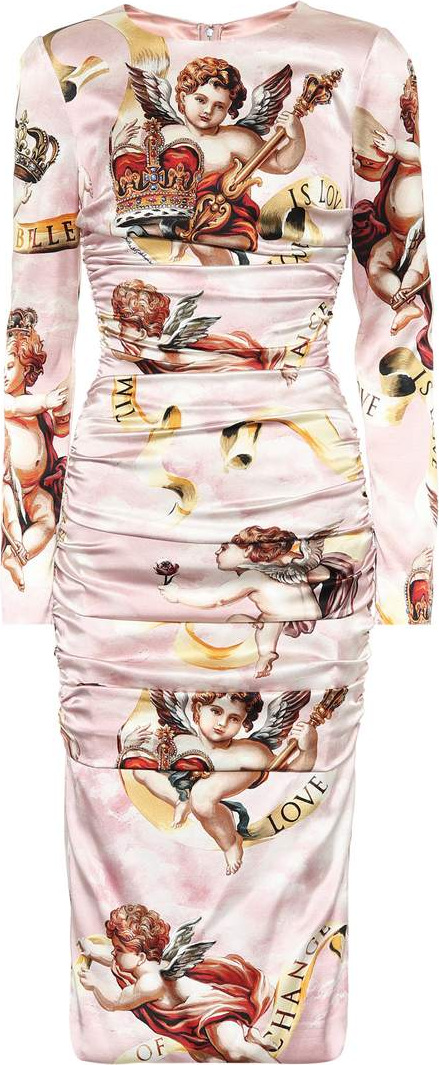 Dolce & Gabbana Cherub silk-satin dress