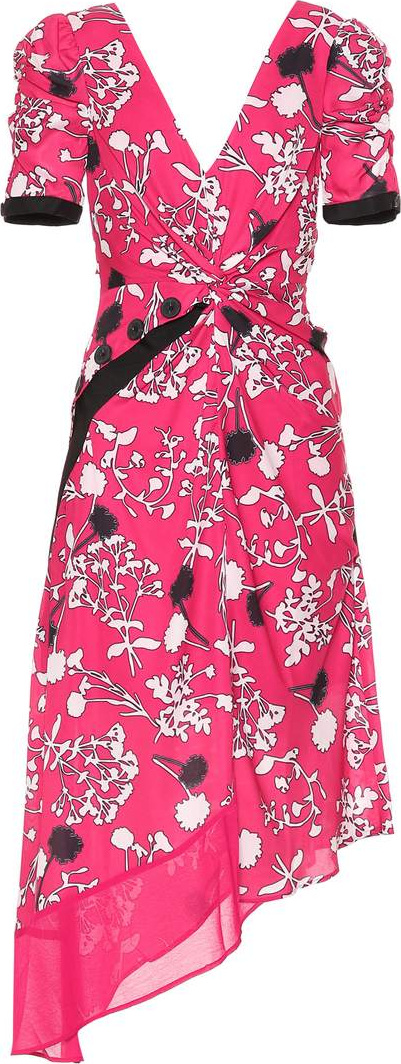 Self Portrait Floral crêpe midi dress