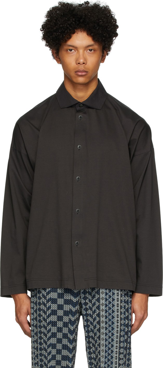 Homme Plissé Issey Miyake Grey Jersey Shirt