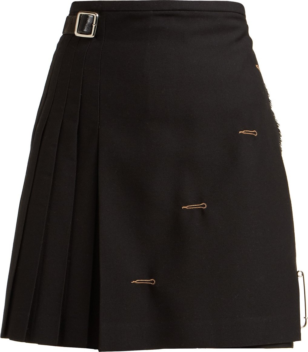 Le Kilt Pleated wool skirt
