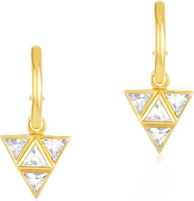 Legend Amrapali Rasayana Pyramid Sapphire Charm Hoop Earrings