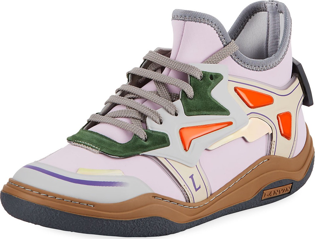 Lanvin Men's Diving Mid-Top Neoprene Running Sneakers