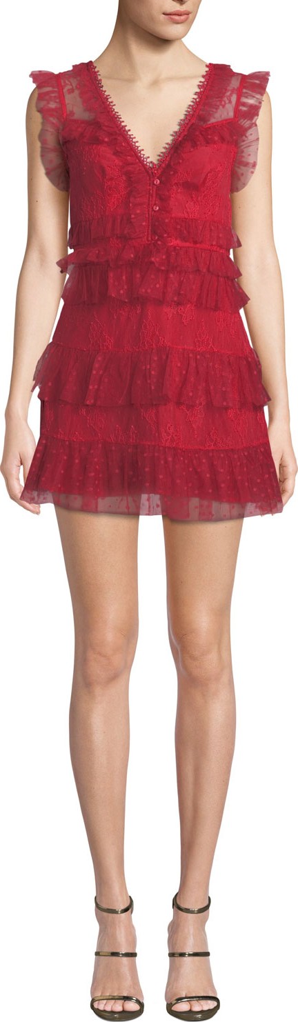 Talulah Tango Dreams Sleeveless Ruffle Mini Dress