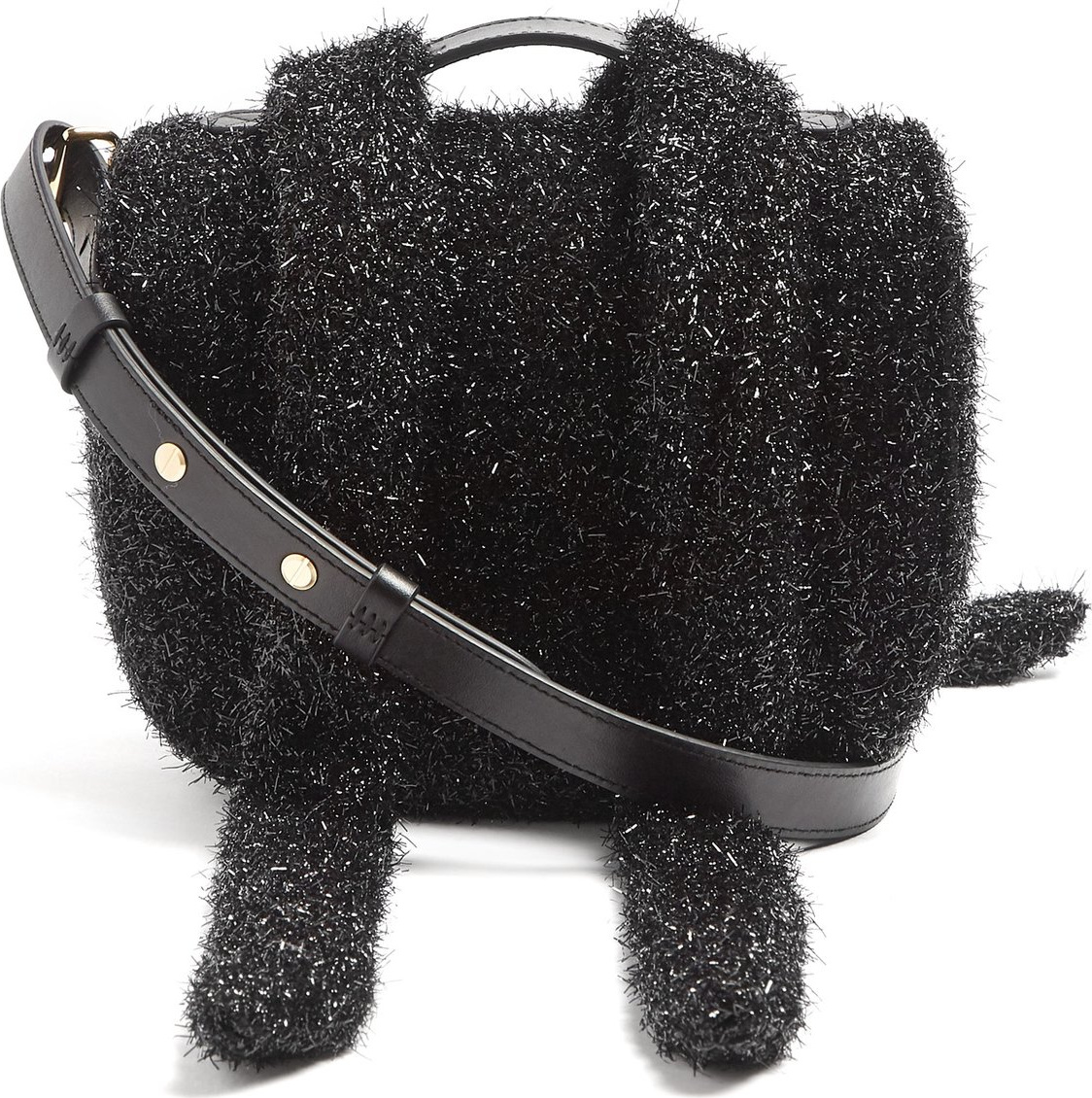 Simone Rocha Lurex and leather cross-body bag