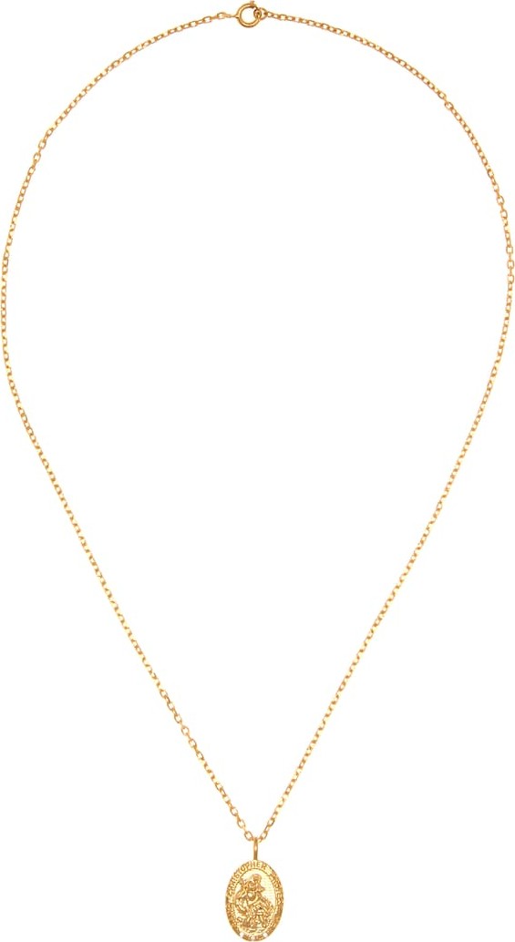 Theodora Warre St Christopher gold-plated necklace
