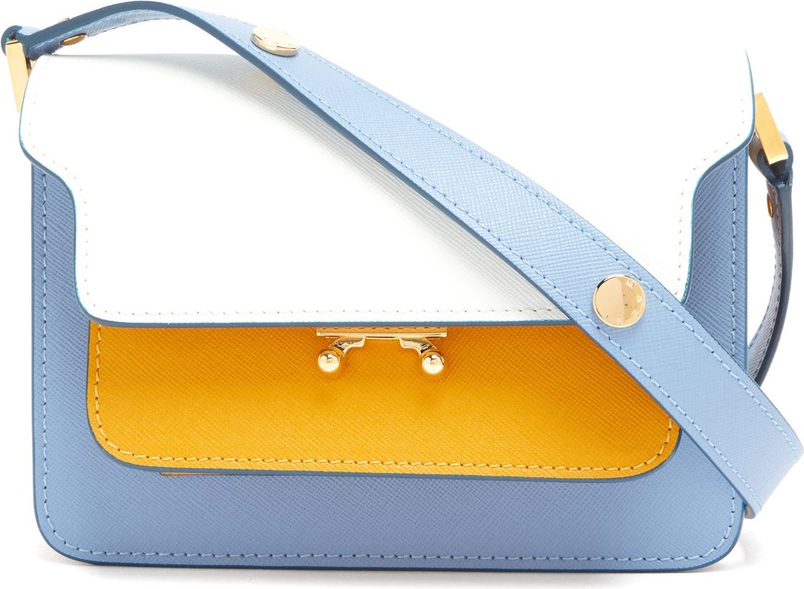 Marni Trunk mini saffiano-leather cross-body bag