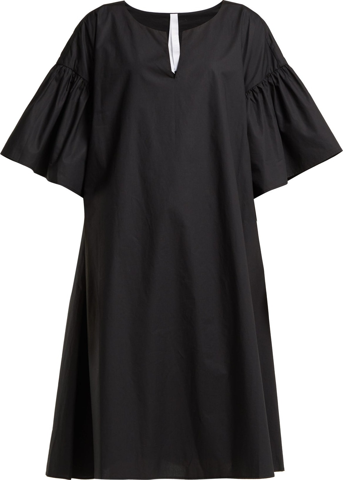 Merlette Gathered-sleeve cotton dress