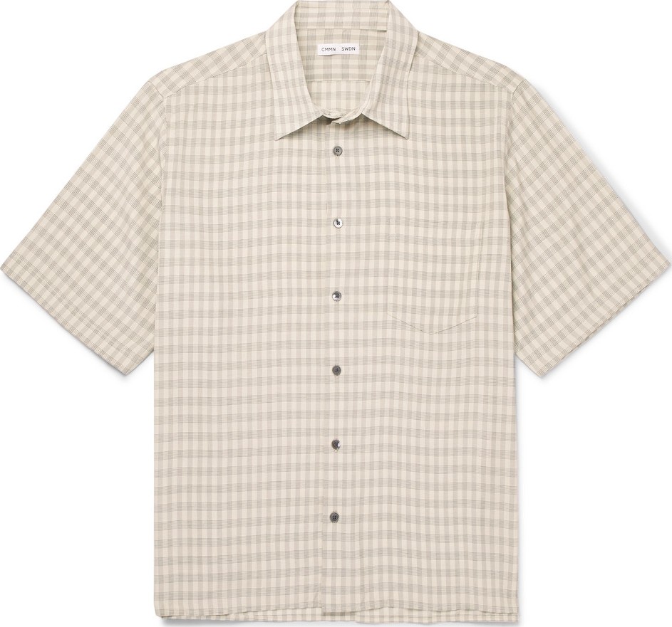Cmmn Swdn Niels Checked Tech-Jersey Shirt