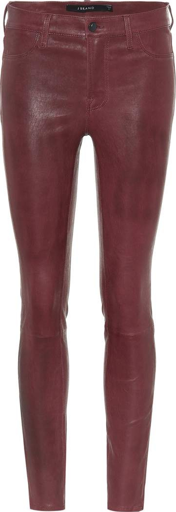 J BRAND Mid-rise leather pants