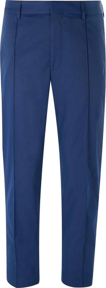HUGO BOSS Blue Paco Cropped Slim-Fit Twill Trousers