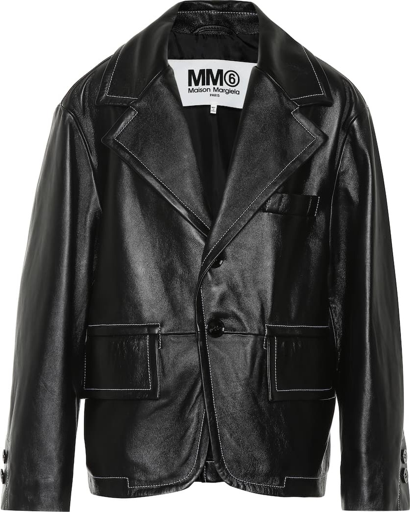 MM6 Maison Margiela Oversized leather jacket