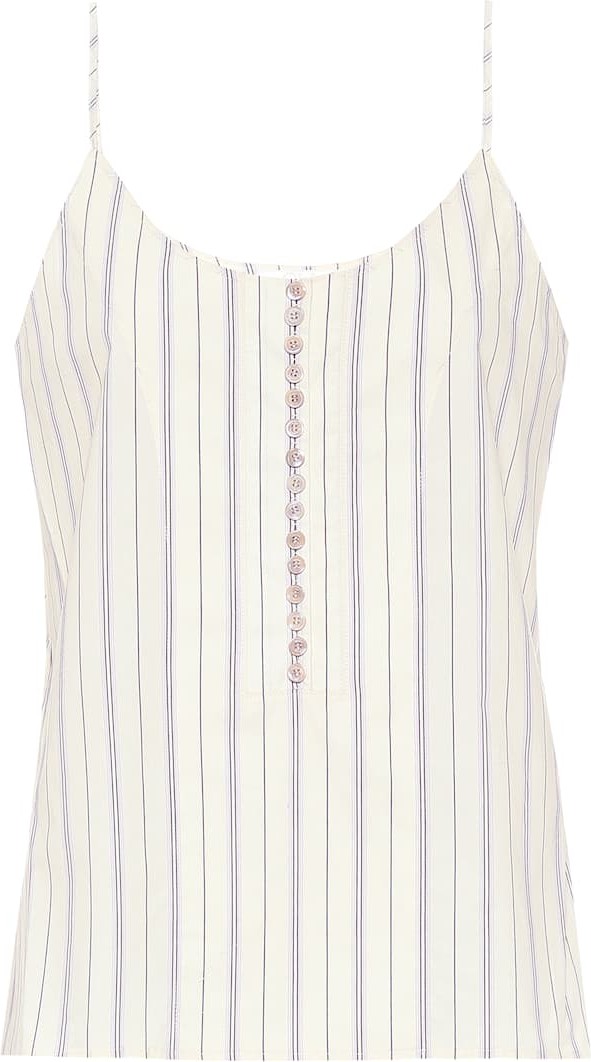 Chloe Striped cotton camisole