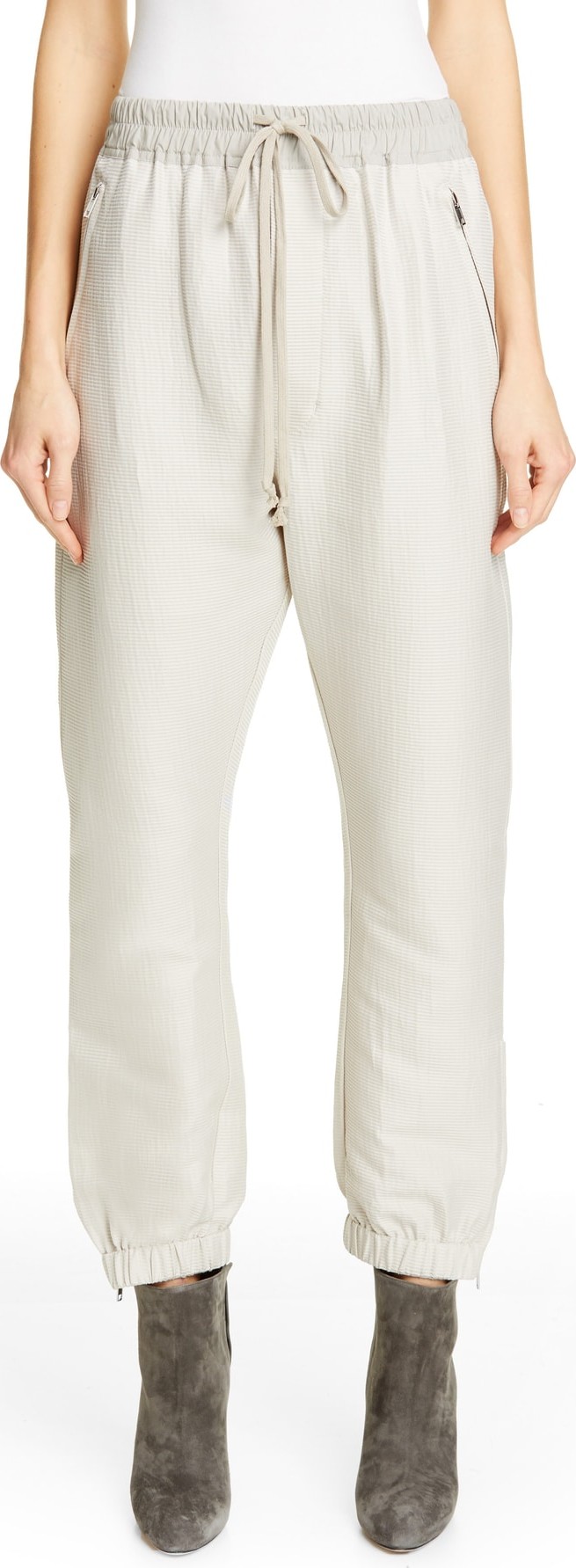 Rick Owens Cotton & Silk Track Pants