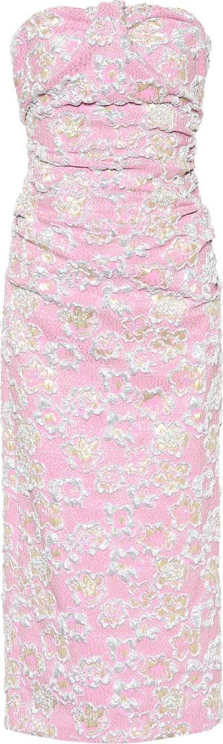 Miu Miu Strapless cloqué dress