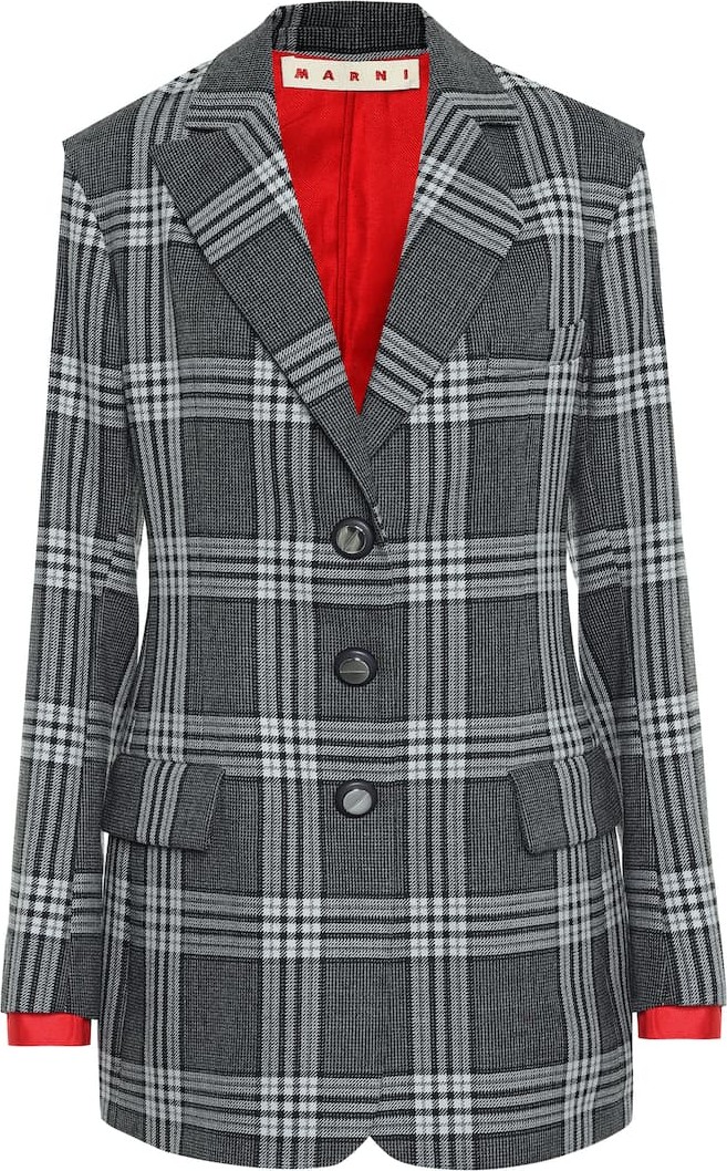 Marni Checked wool blazer