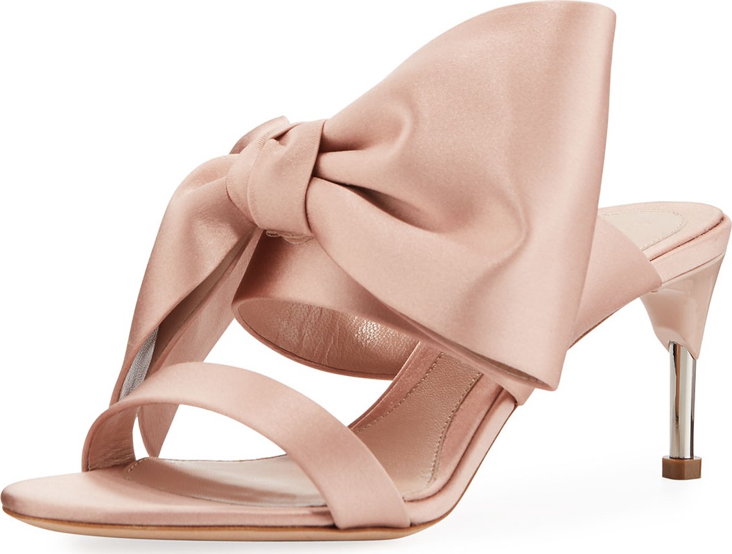 Alexander McQueen Satin Bow Sandals